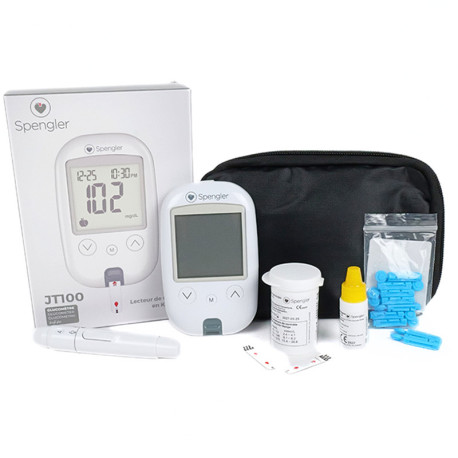Glucomètre SPENGLER  JT 100 -  Le kit complet