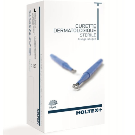 Curette dermatologique usage unique stérile, la boite de 10