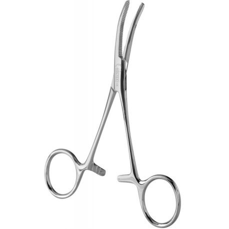 Pince Kocher courbée 14 cm sans griffes