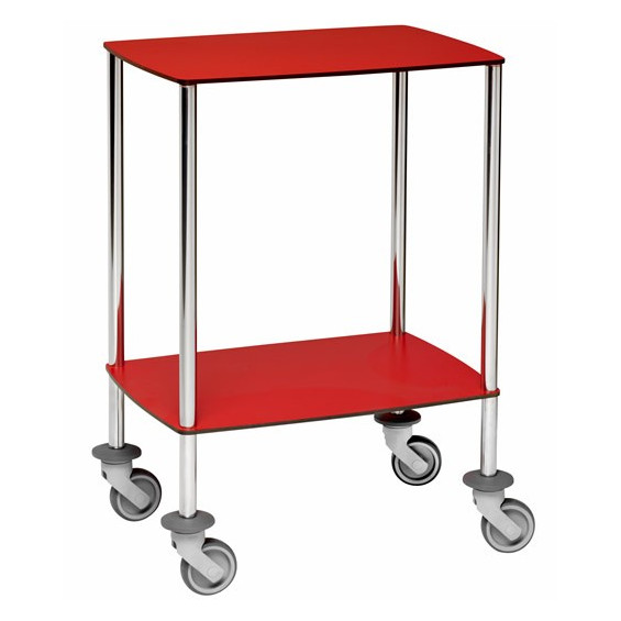 Guéridon de soins Tourinox résine compacte 2 plateaux