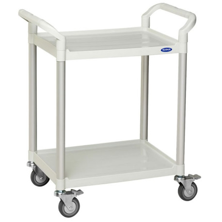 Chariot de service 2 plateaux plastique