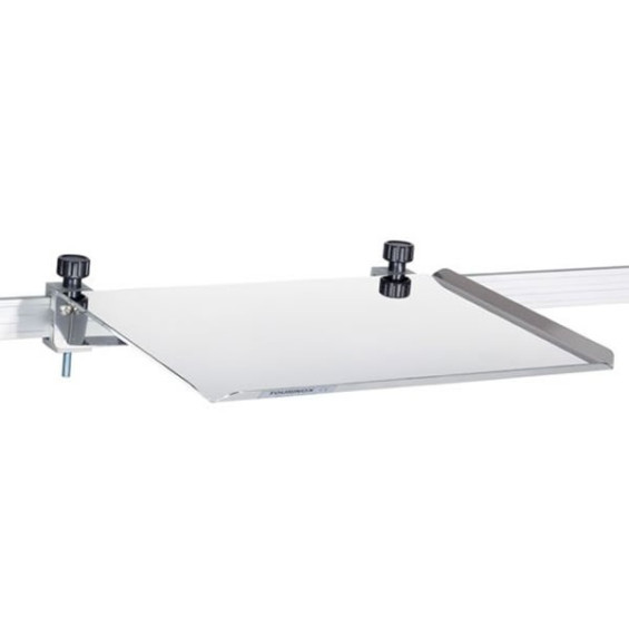 Tablette murale pour rail médical 360x300 mm en Inox