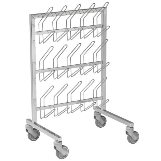 Chariot porte sabots en inox