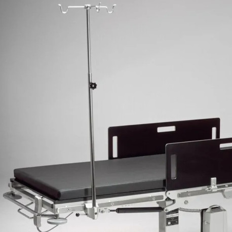 Tige à perfusion avec clameau simple pour table d'opération