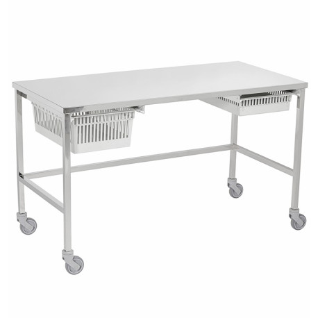 Table de conditionnement inox pour service de stérilisation