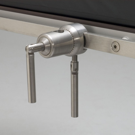 Clameau rotatif  pour table d'opération - Fixation sur rail par vis de serrage