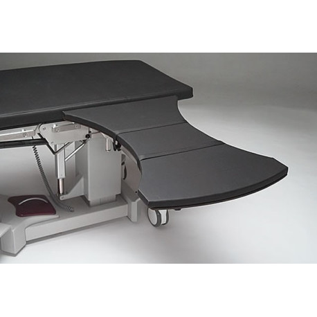 Table pour la chirurgie de la main et du bras, avec pied d'appui