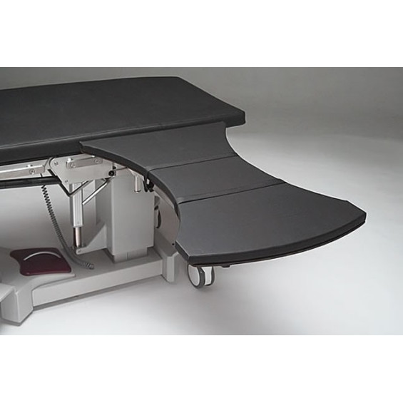 Table pour la chirurgie de la main et du bras, avec pied d'appui