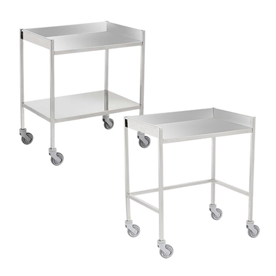 Table à instruments inox dosseret 3 côtés