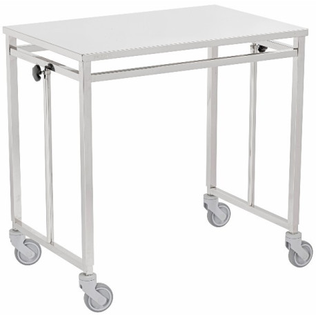Table pont chirurgie inox 18/10 hauteur réglable