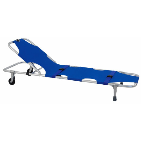 Brancard catastrophe pliable en 2 avec têtière relevable