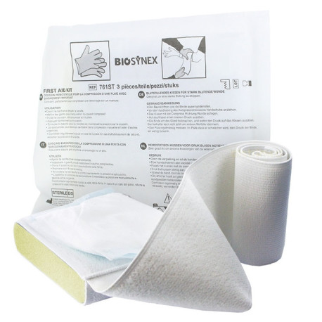 Coussin Compressif Hémostatique Biosynex-10x10 cm x 80 cm