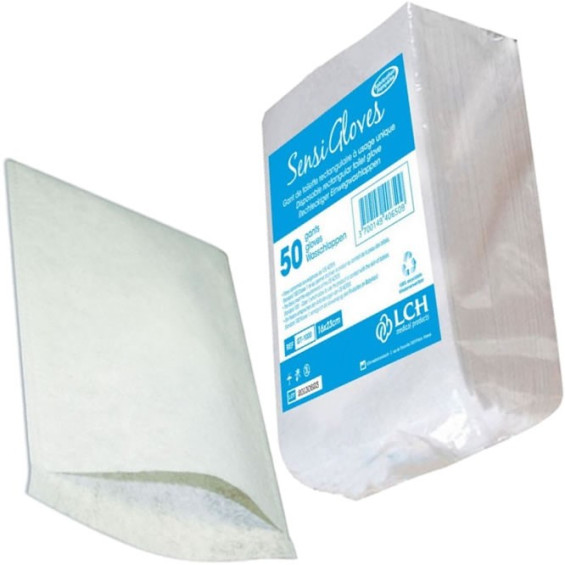 Gants de toilette jetables LCH SENSIGLOVES  - Le sachet de 50