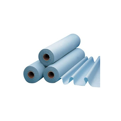 Drap d'examen plastifié gaufré - Le carton de 6 rouleaux